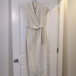 Jones New York Silk Cream Summer Dress, Size 6